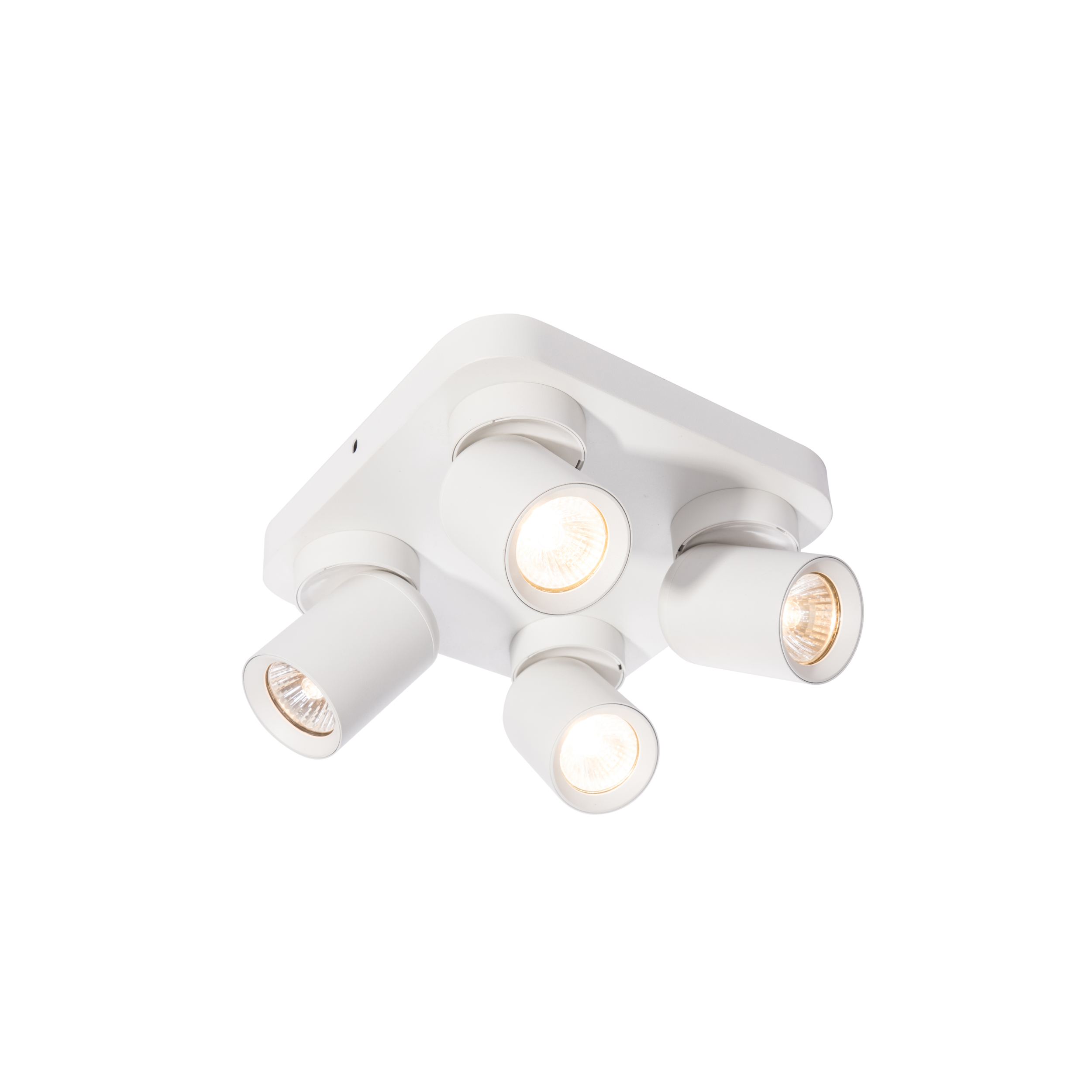 white square base 4*gu10 spot downlight