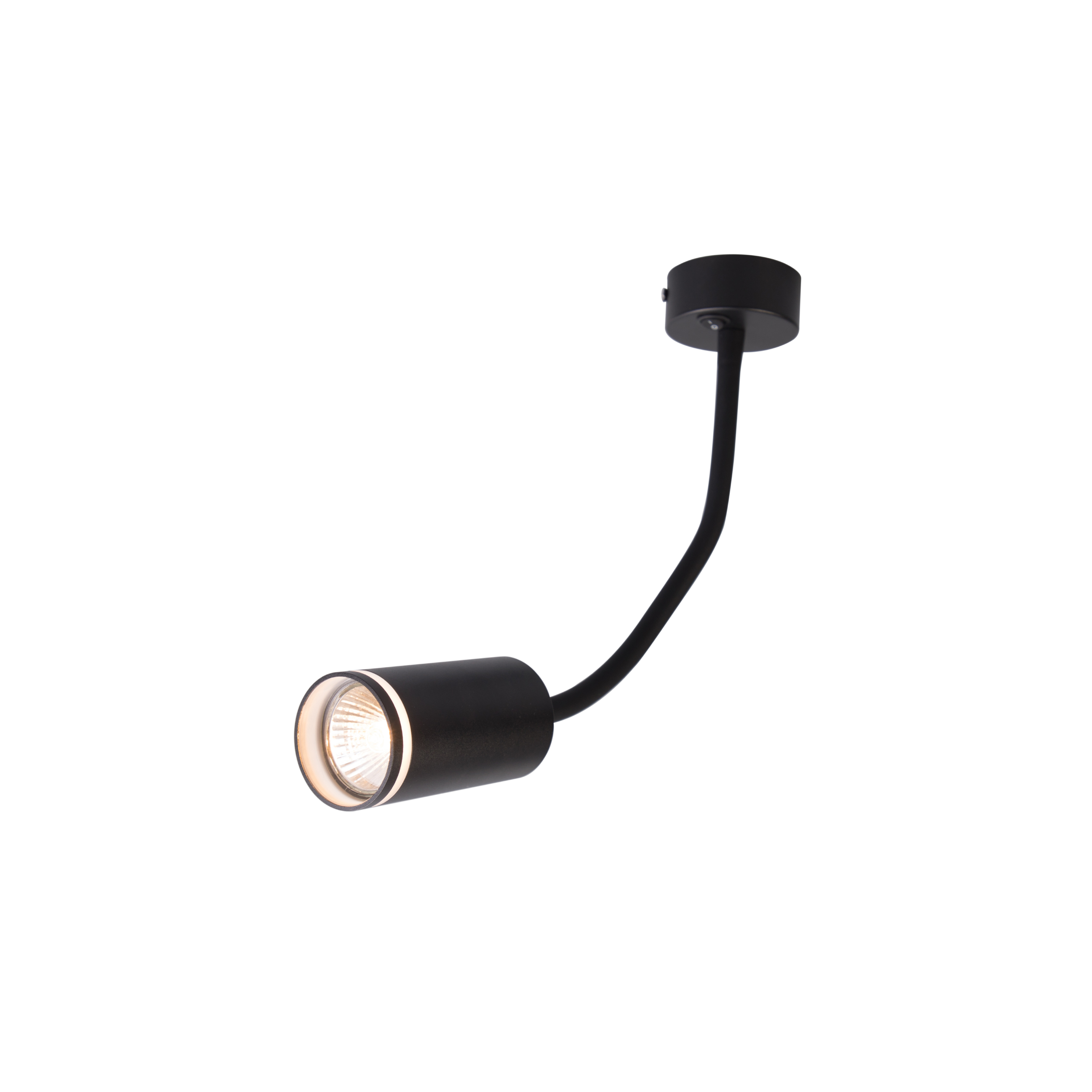 single light head spot light black downlight with an acrylic ring