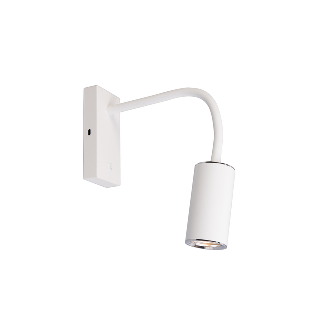 GU10 White Adjustable Spot Wall Light SMW139