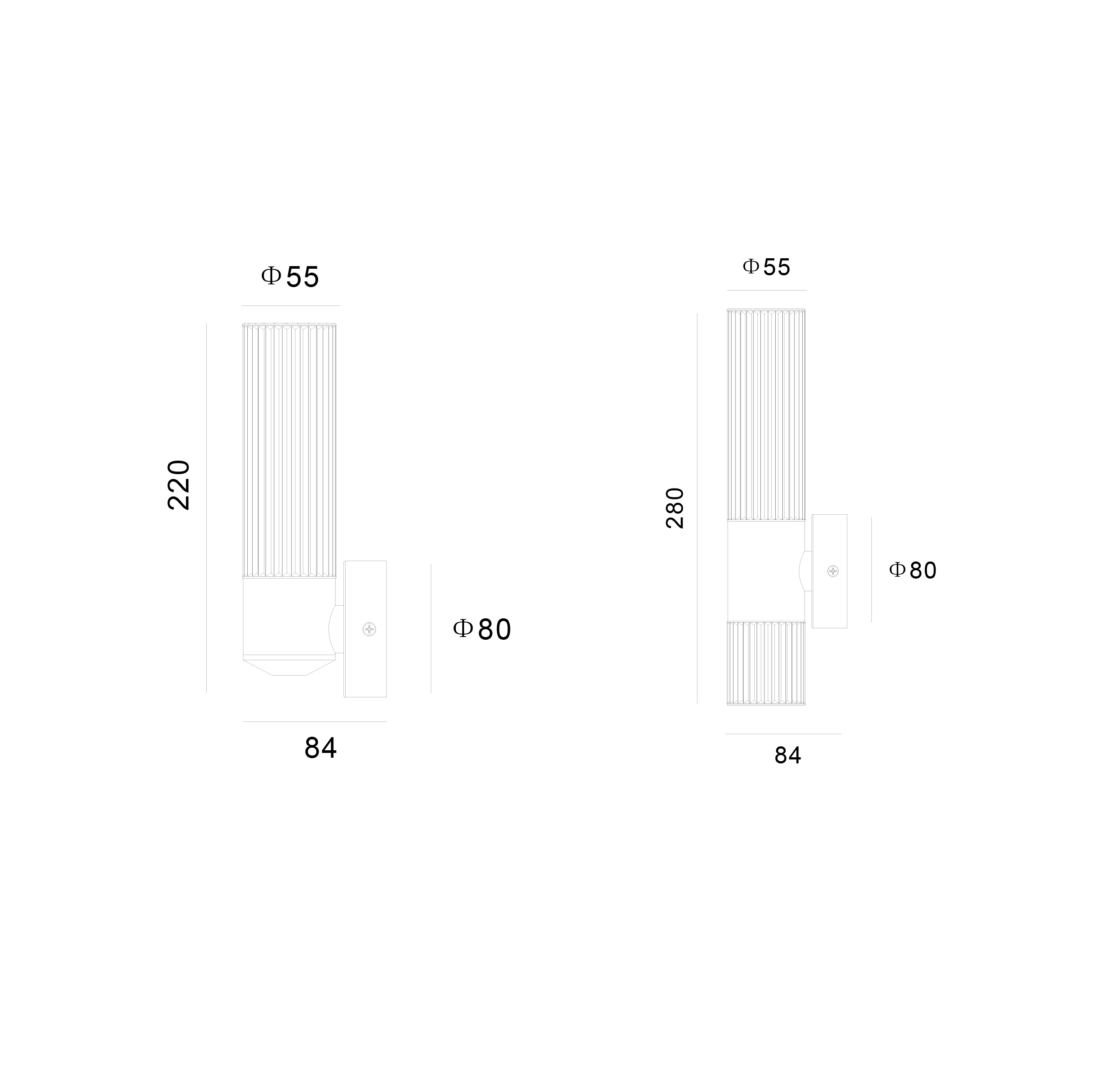 G8 glass road wall lamp