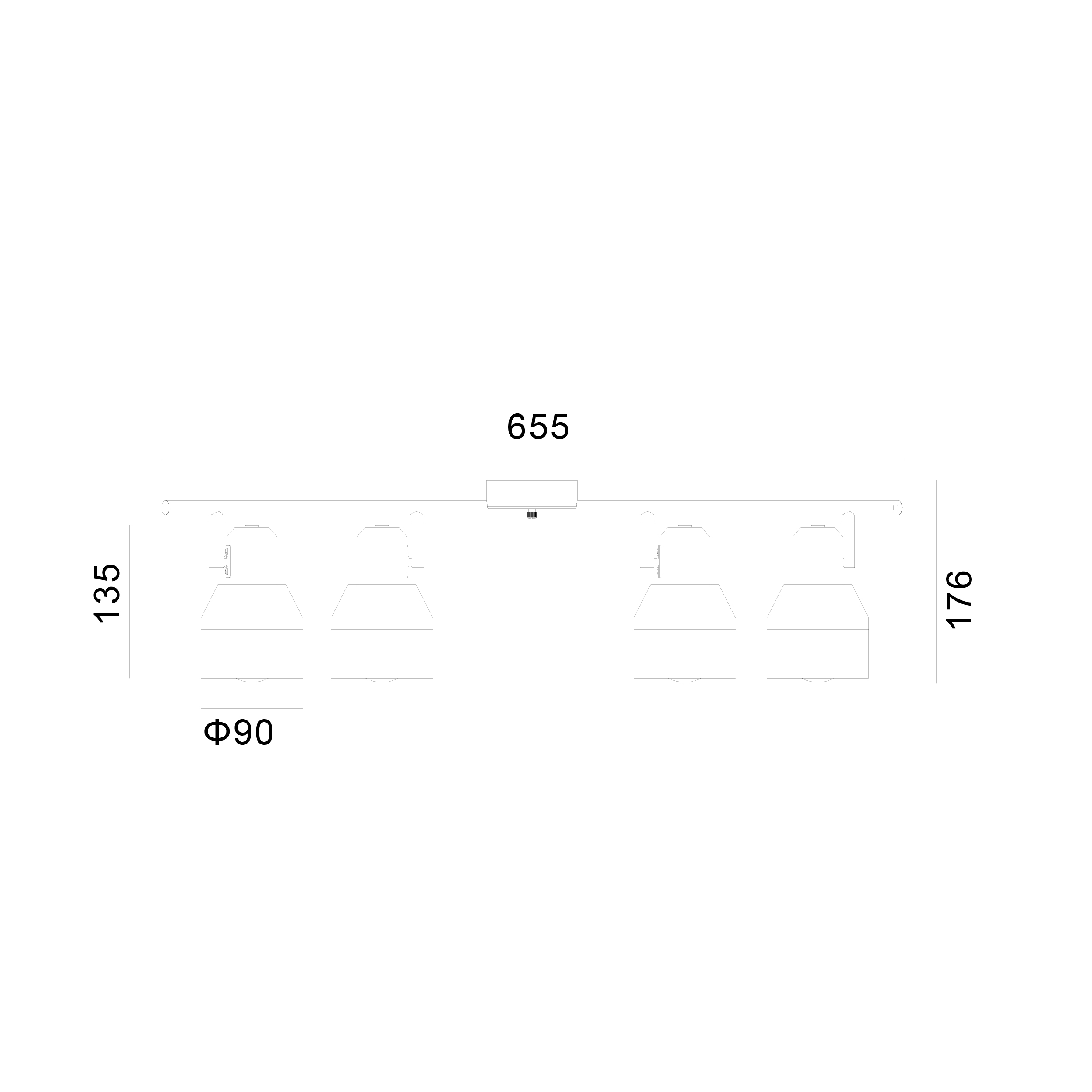 e27 ceiling light dimention