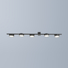 five light heads led ceiling light gx53 sector black