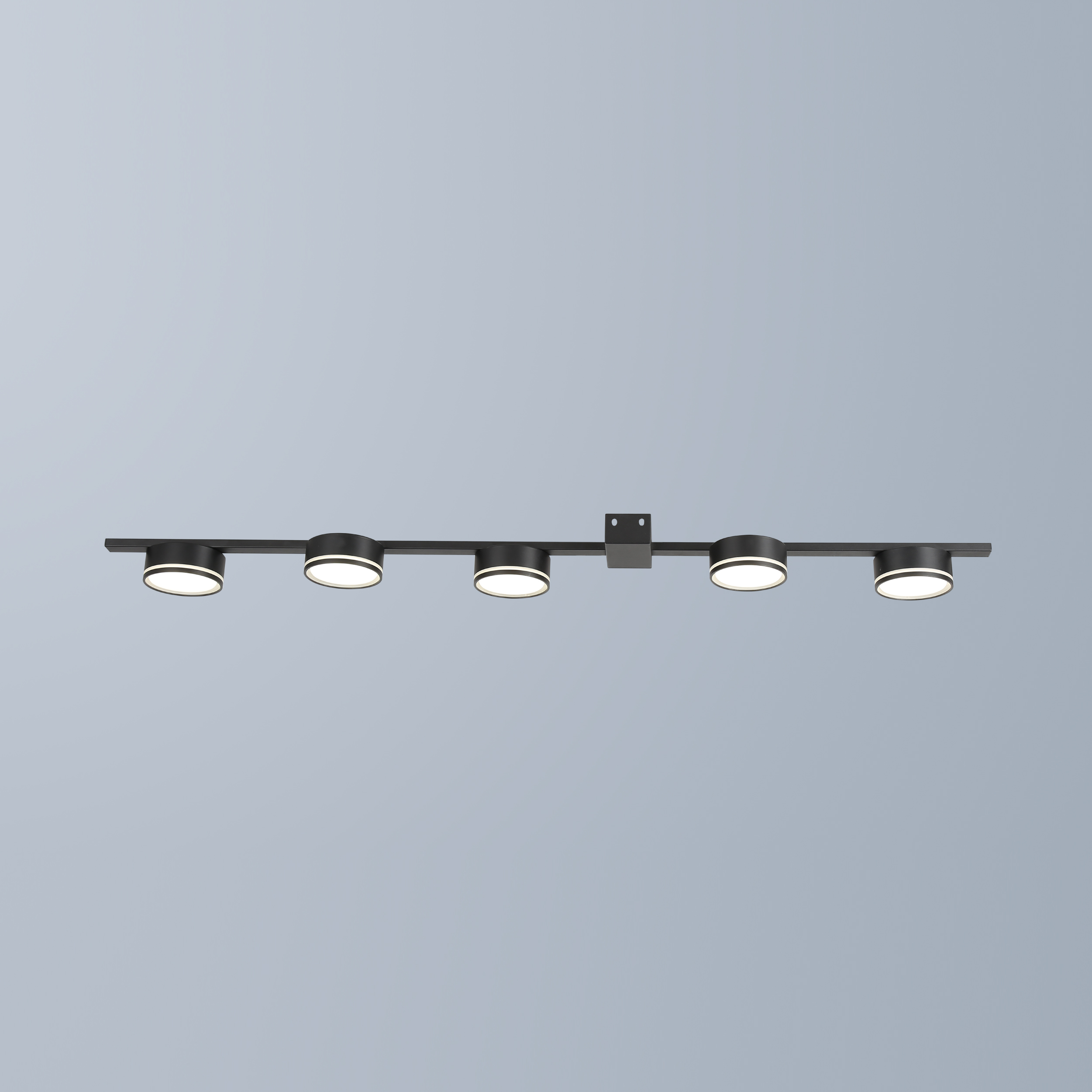 five light heads led ceiling light gx53 sector black
