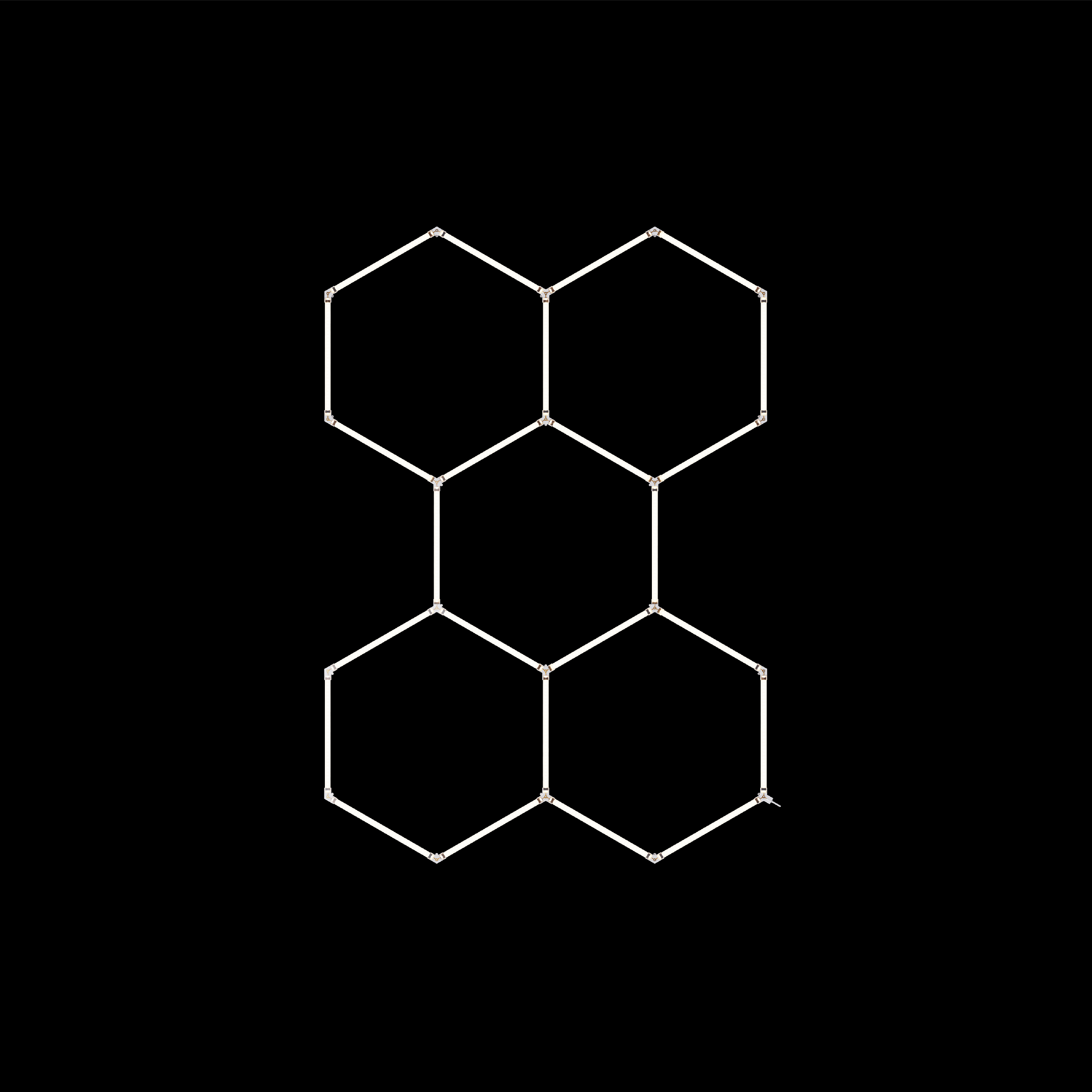 5 hexagons light