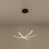 three linear led bars pendant light