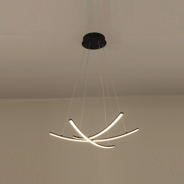 three linear led bars pendant light