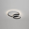 two ring black led ceiling light