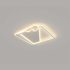 Square shape minimalist ceiling lamp evokes the silhouette of a mountain range