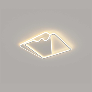 Square shape minimalist ceiling lamp evokes the silhouette of a mountain range