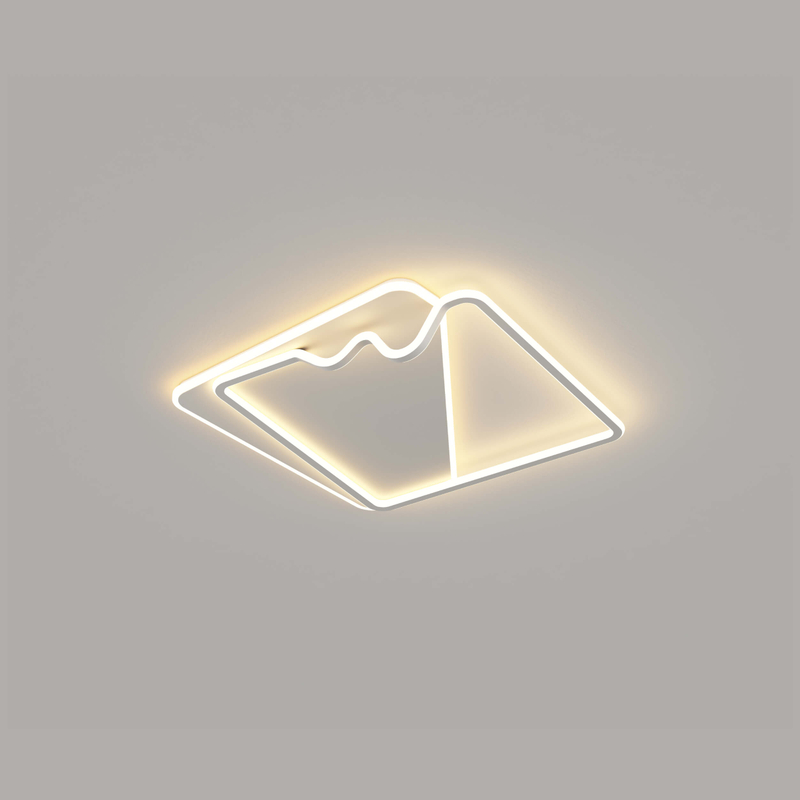 Square shape minimalist ceiling lamp evokes the silhouette of a mountain range