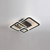 three square black LED ceiling light