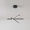 Acrylic Black LED Ceiling Light with crossing linears