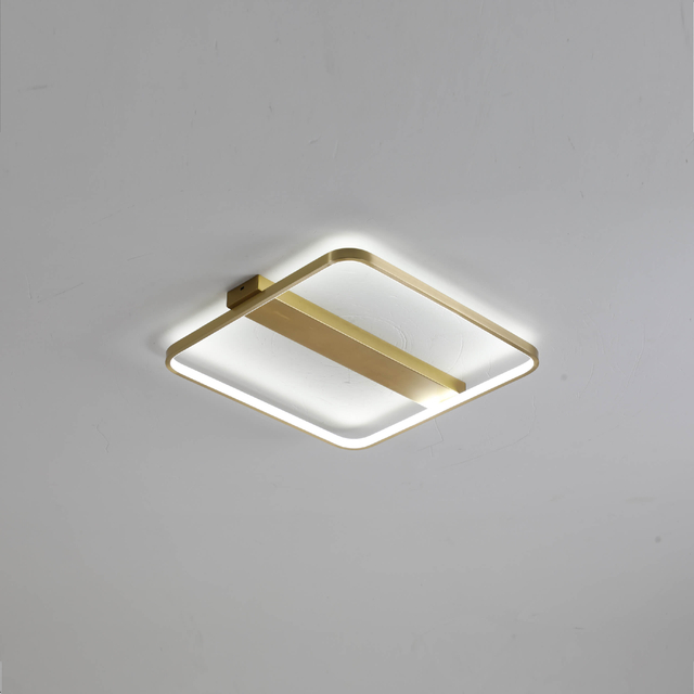 gold square led ceiling light
