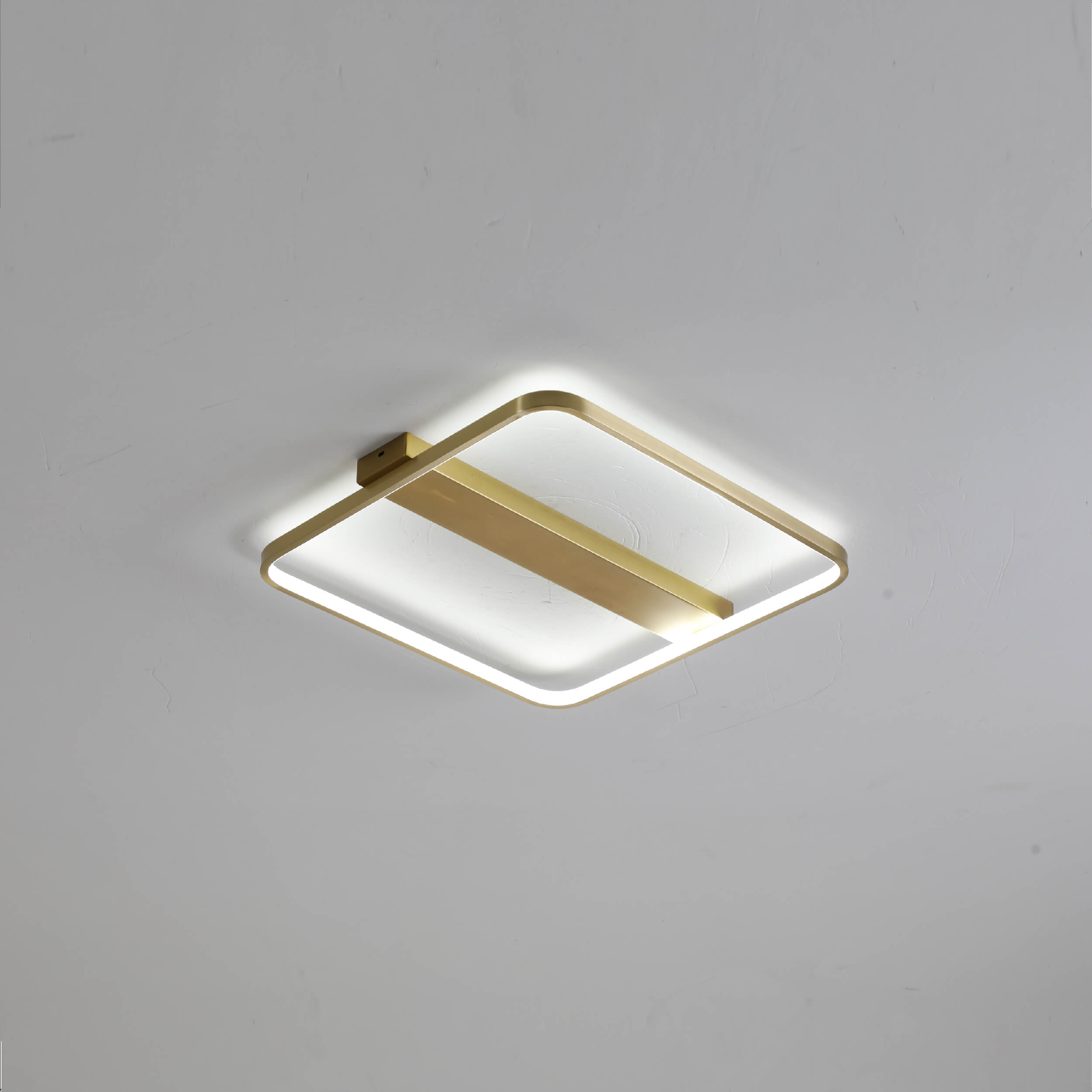 gold square led ceiling light