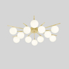 Elegant Brass and Glass Chandelier