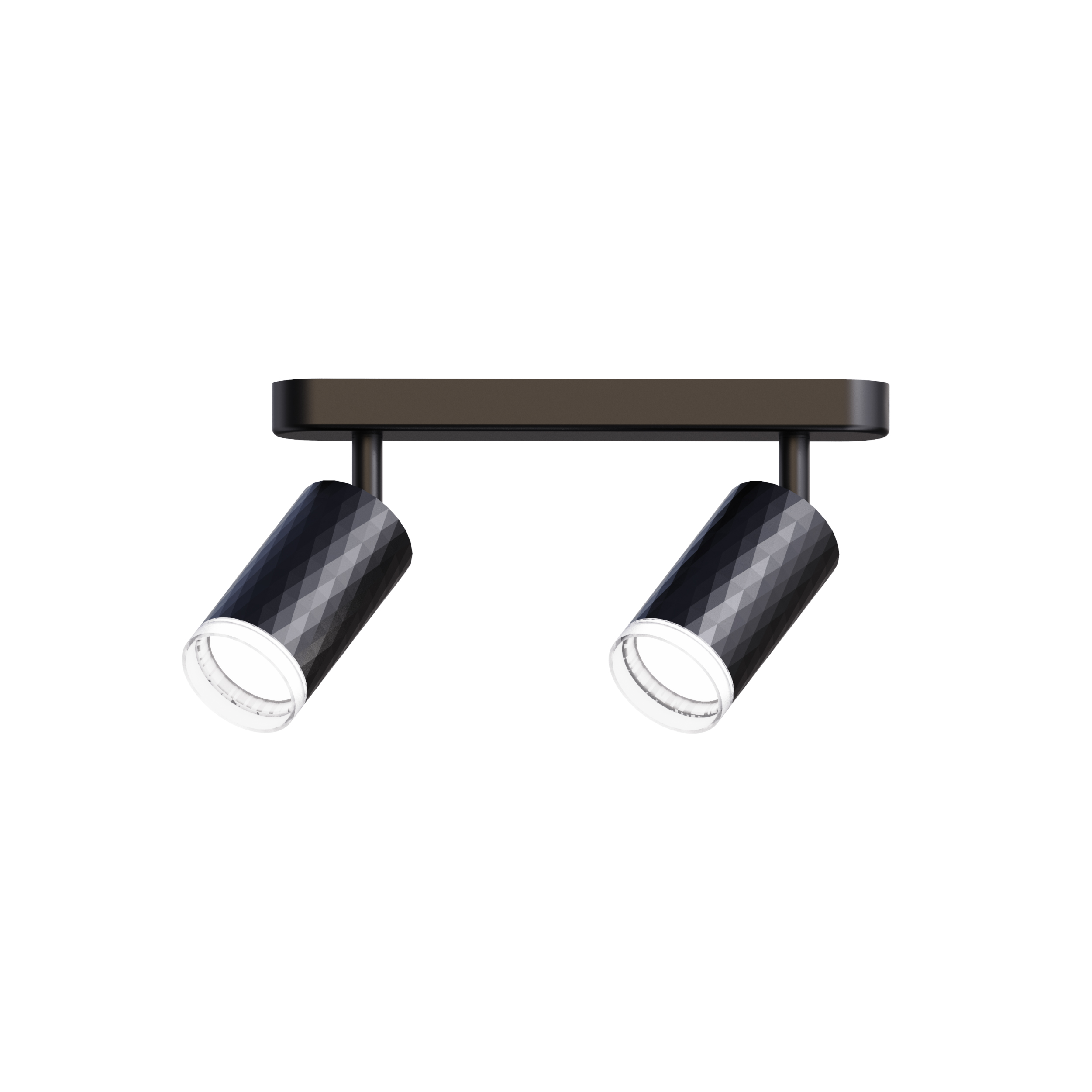 two gu10 spot light with diamond patterns for bedroom