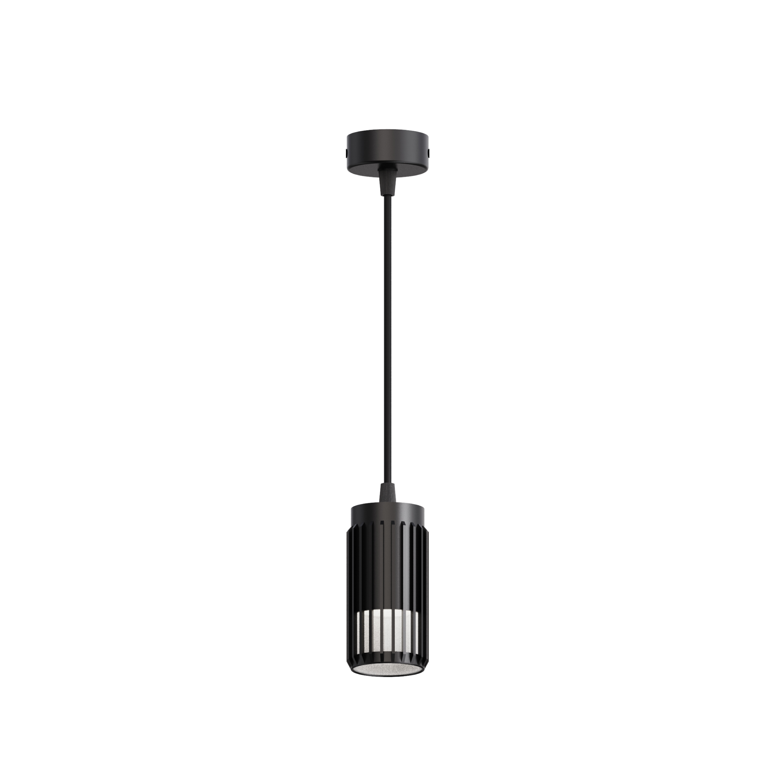 black gu10 pendant light with hollow housing