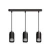 three heads pendant ceiling light black housing