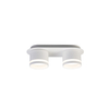 2*gx53 white down light with acrylic ring