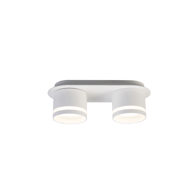 2*gx53 white down light with acrylic ring