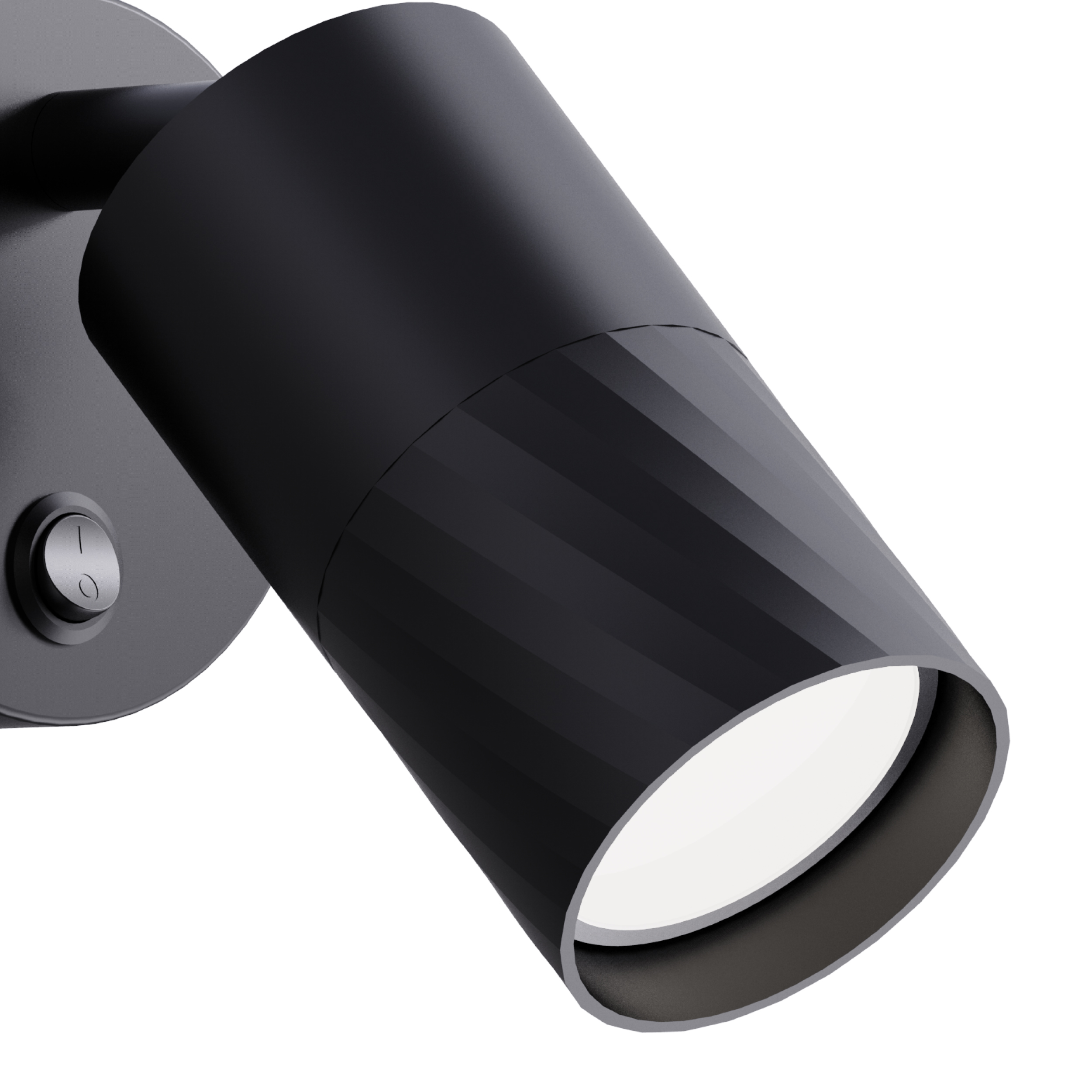 aluminum spot wall light twill pattern black