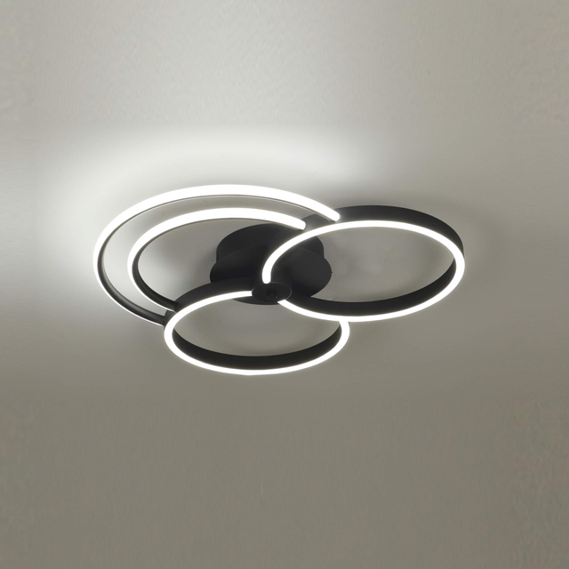black round circle ceiling light