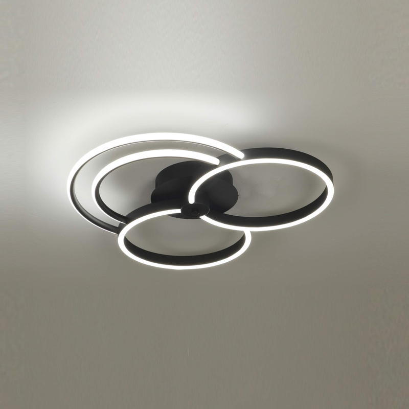 black round circle ceiling light