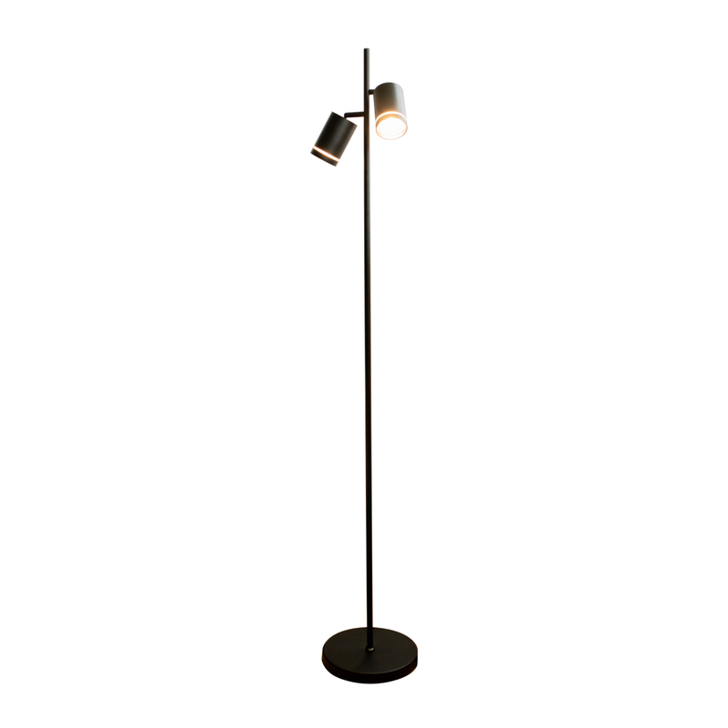 gu10 dual light head floor lamp for living room