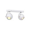 twins head white gu10 ball spot light
