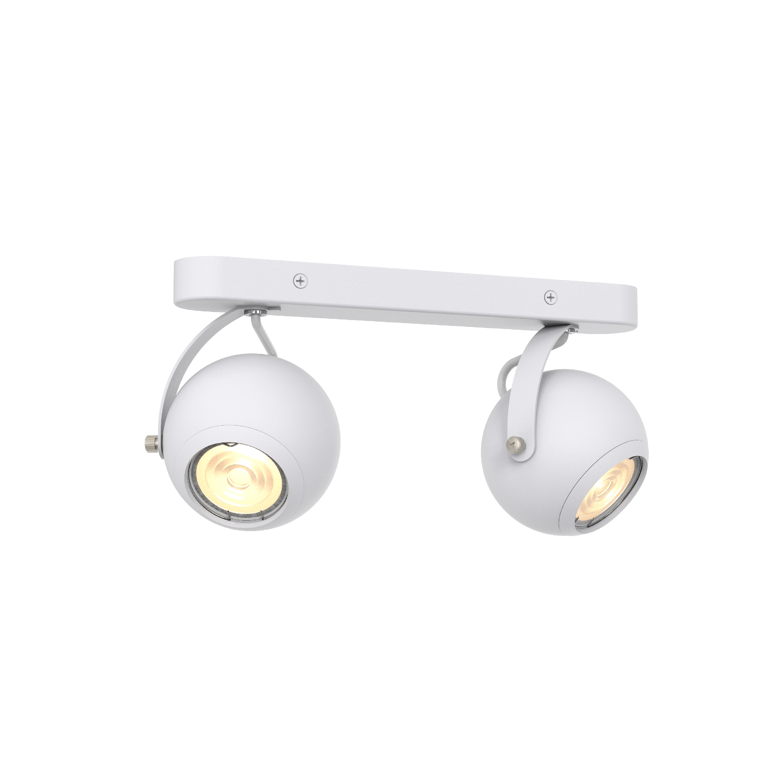 twins head white gu10 ball spot light