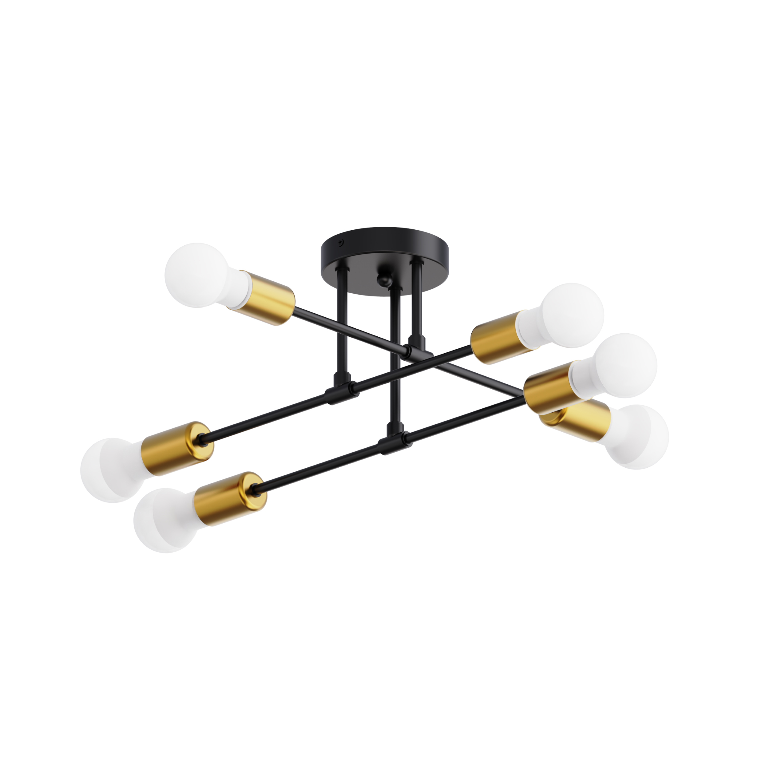 six e27 ceiling pendant light gold fixture