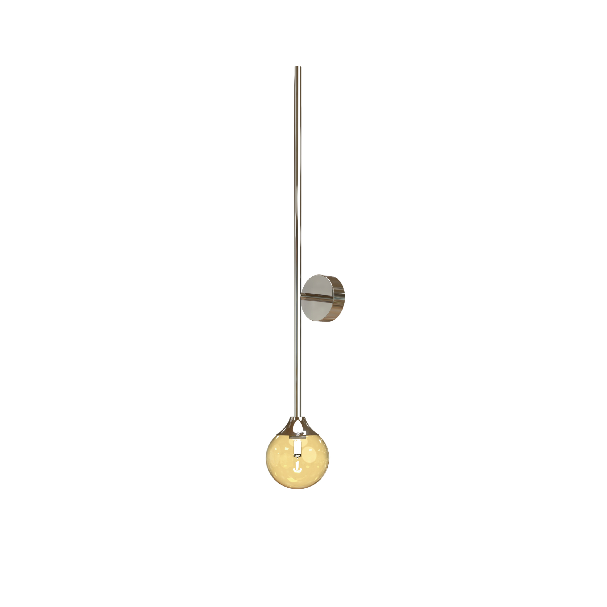 Iron and glass G9 wall light