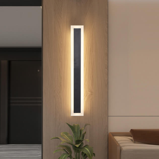 Sleek Rectangular Wall Sconce with Warm White Glow