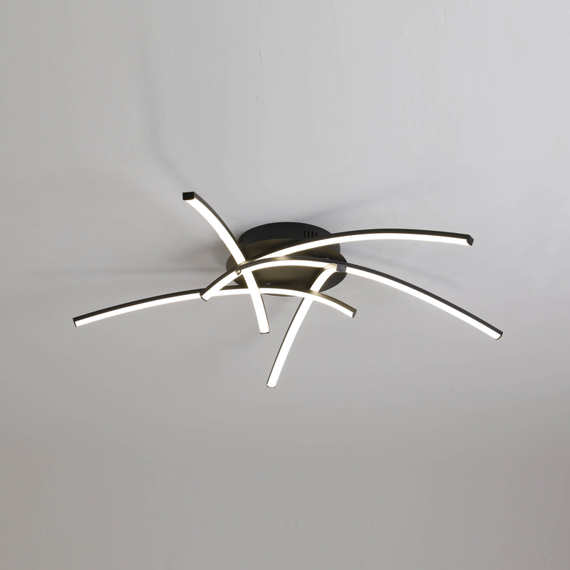 Twisted Knots Black Ceiling Light