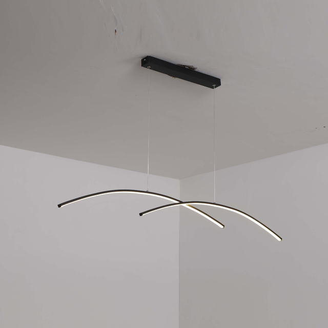 LED Twisted Strip Pendant Lamp
