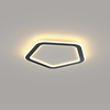 Pentagonal white linear acrylic led ceiling light