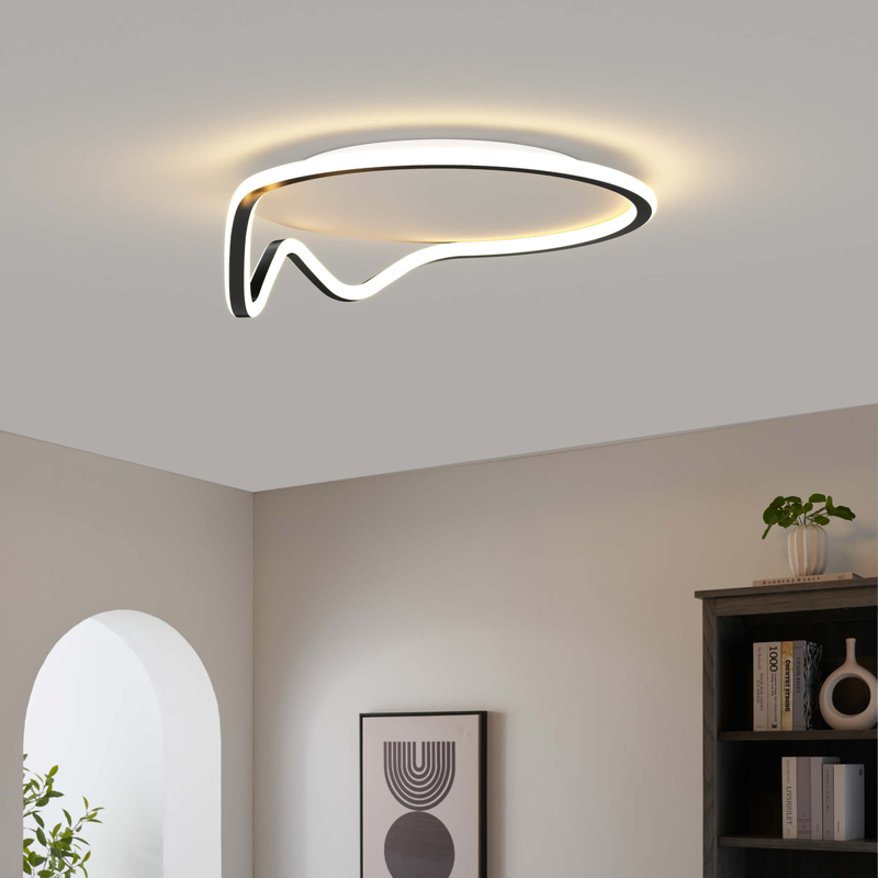 ring shape iron and aluminum led ceiling lamp