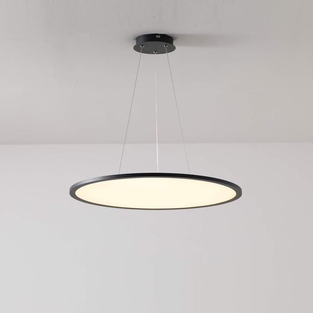 minimalist led pendant lamp installed in kitchen