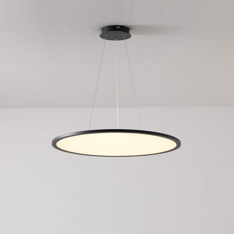 minimalist led pendant lamp installed in kitchen