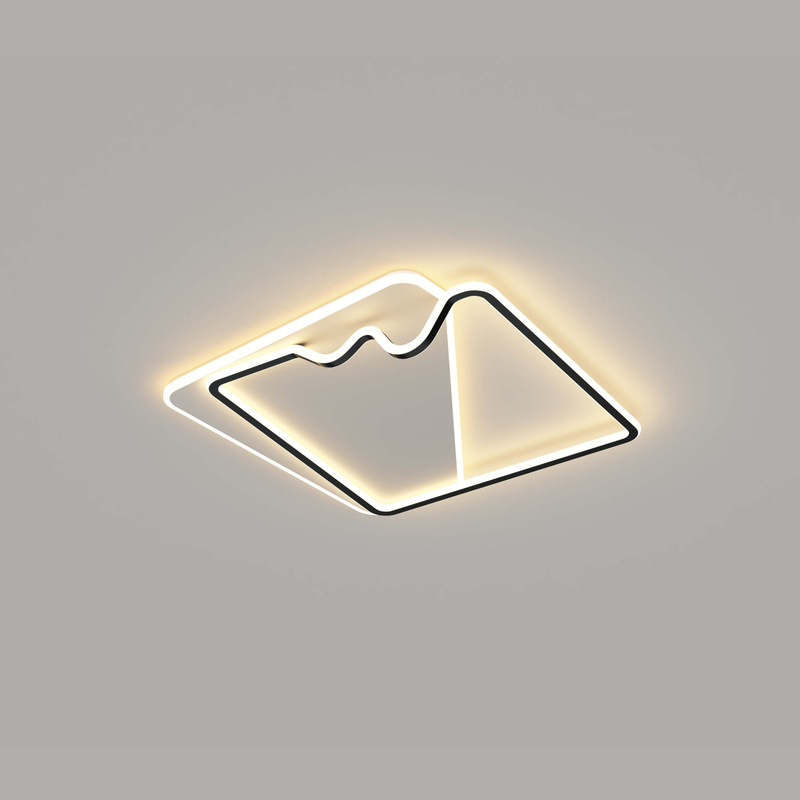 two square ring combine to a modern led ceiling lamp