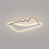 black linear rectangler led ceiling lamp