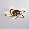 five curved blades black led ceiling lamp