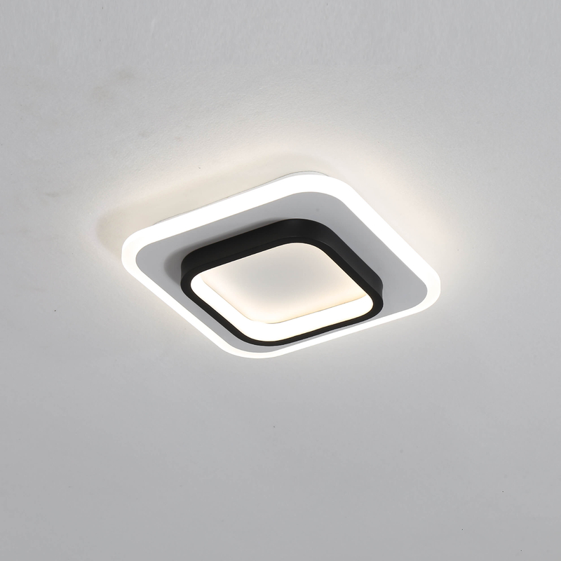 suqare with black and white led ceiling light