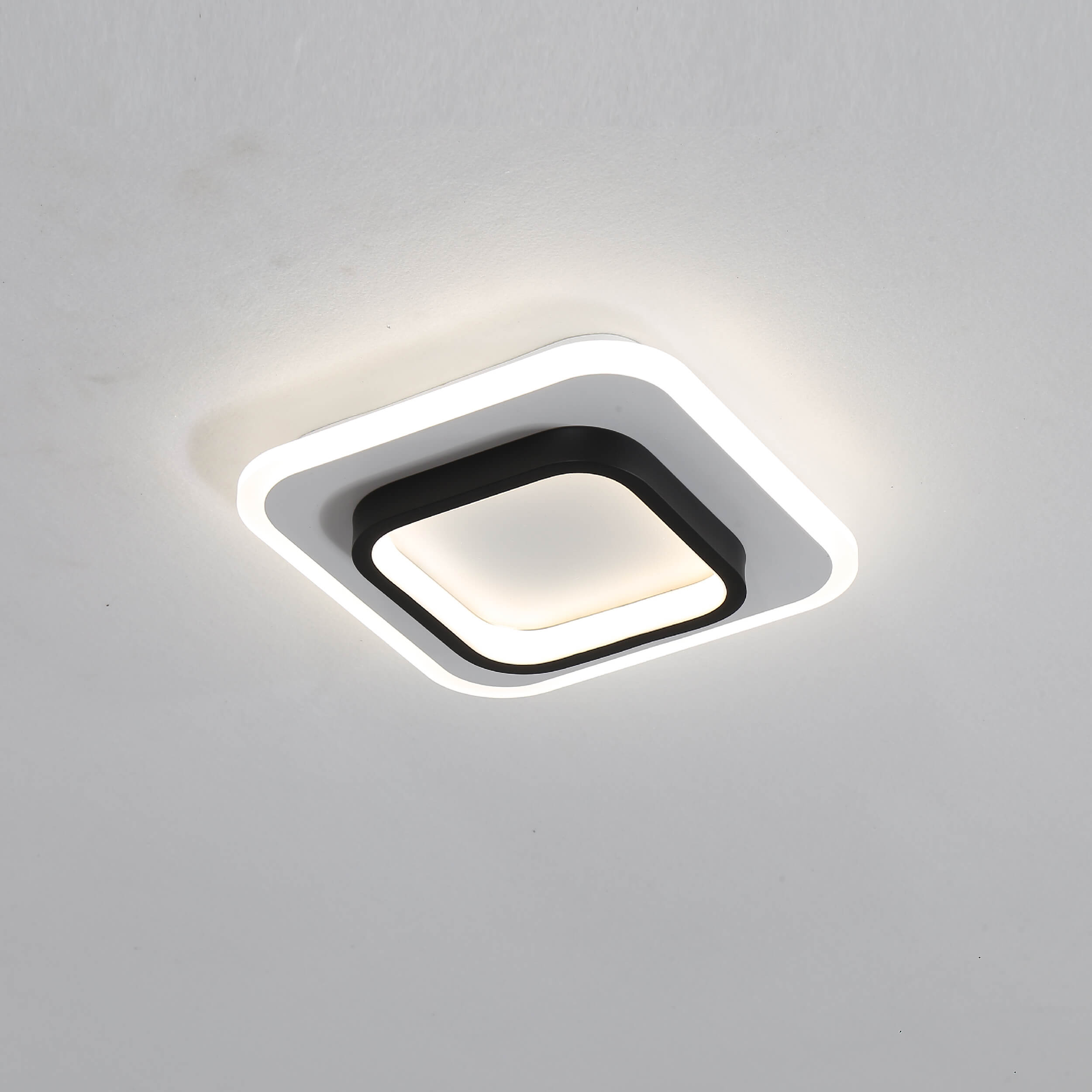 suqare with black and white led ceiling light