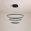 Modern minimalist gold-trimmed ceiling pendant light with crystal accents for contemporary living rooms