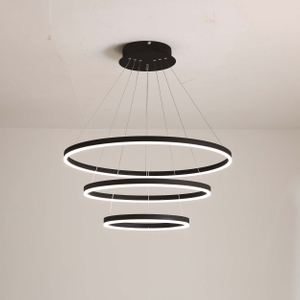 Modern minimalist gold-trimmed ceiling pendant light with crystal accents for contemporary living rooms