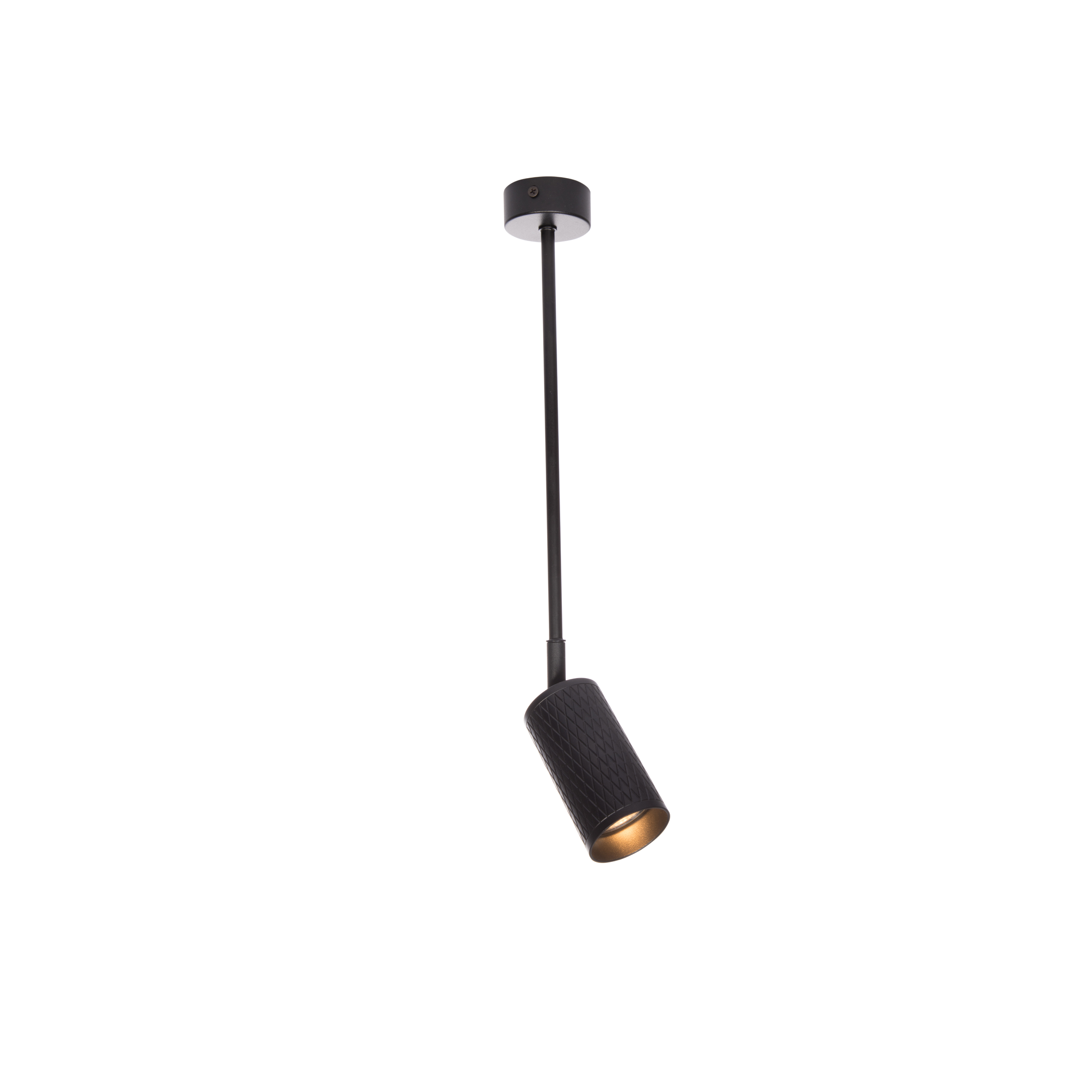 black gu10 pendant light with diamond pattern