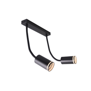 dual light head spot light black downlight