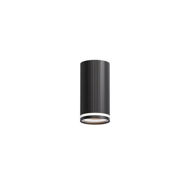 black fixture white ring ceiling downlight