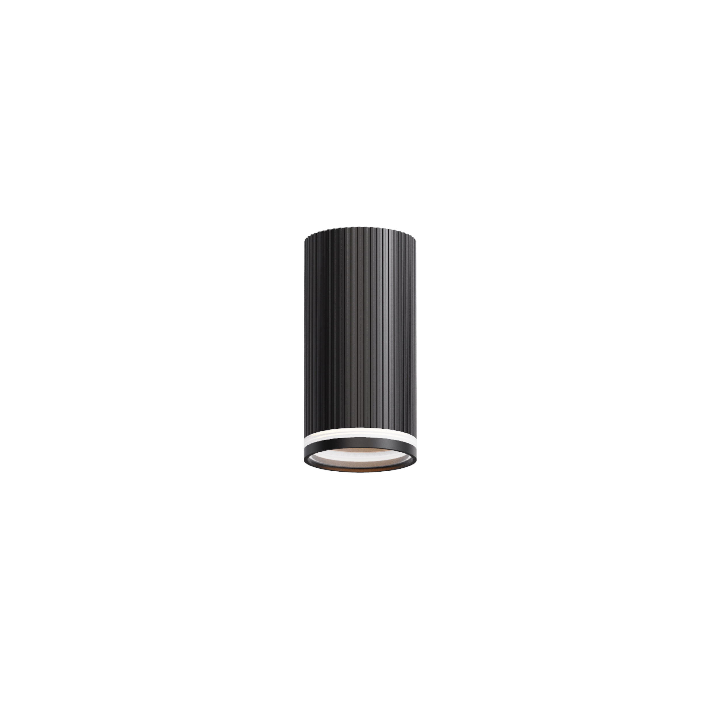 black fixture white ring ceiling downlight